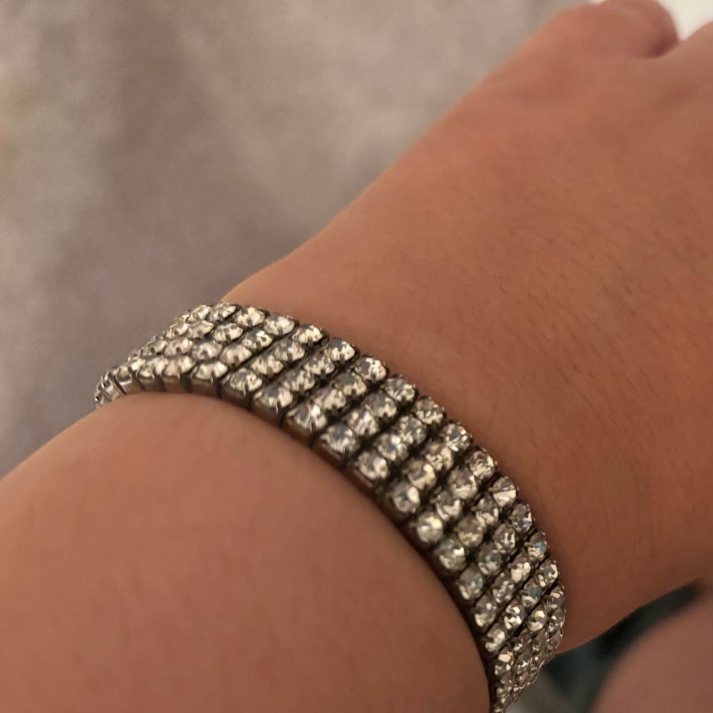 Dazzling Silver Crystal Bracelet